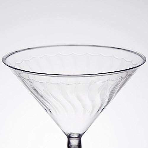 Fineline postavke Plastični martini Glass-6 oz. | Clear | Kolekcija flearware | Paket 12 pinova, 6 unci