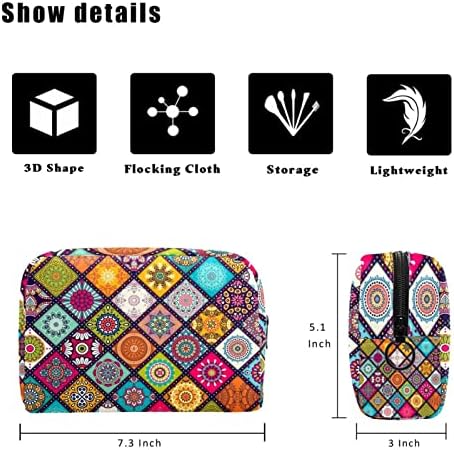 Tbouobt kozmetičke torbe za šminke za žene, male šminke torbice za šminku, mandala Maroko Vintage boemski etnički