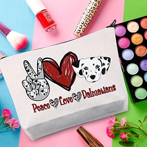 Wzmpa Funny Dalmatian kozmetička torba dalmatinski ljubavnik poklon mir ljubav Dalmatinci Makeup Zipper