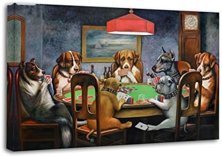 EFC životinjski psi igraju Poker platneni umjetnički Poster i zidna umjetnička slika Print moderni posteri za uređenje porodične spavaće sobe 24x36inch