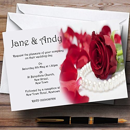The Card Zoološki vrt Bijeli biseri crvene ruže personalizirane večernje prijemne pozivnice