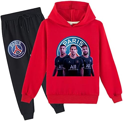 Ateecp Neymar i Mbappe grafički outfits TrackS-Boy Messi pulover meka kapuljača i jogger hlače