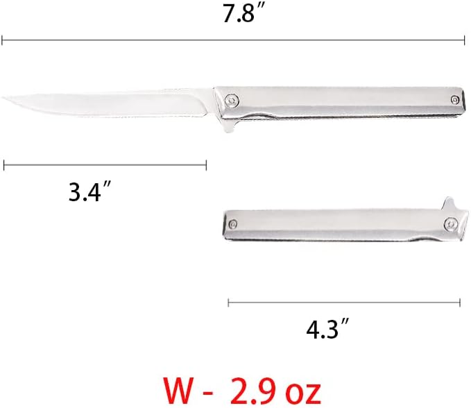 Labstandard džep preklopi nož sa 3,4 sečivom od nehrđajućeg čelika i ručka sa oblogom, džepnim kopčom i omotačem