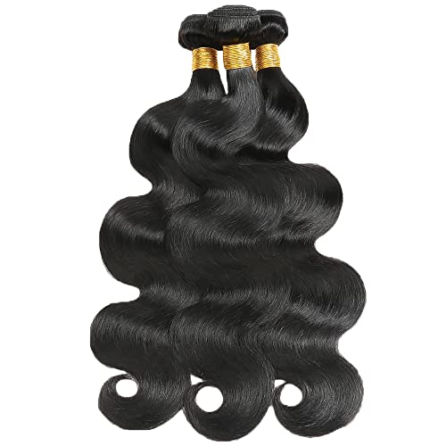 Body Wave Bundles Human Hair 26 28 30 inča Neobrađena brazilska djevičanska kosa 3 paketa 300g prirodna boja 8a dvostruka potkola tkanje produžetka kose meka i zdrava za crne žene