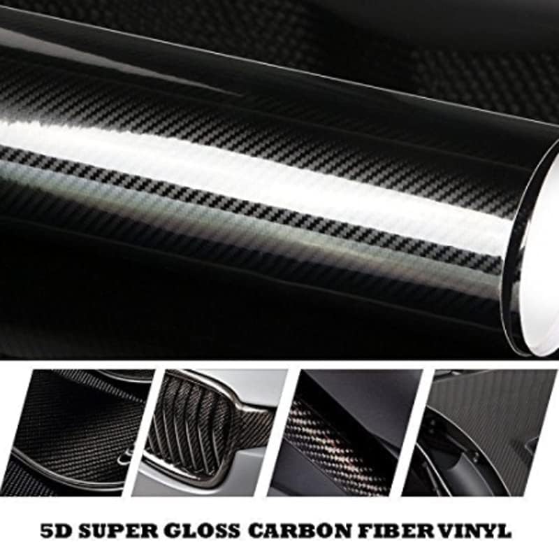 Auto oprema 5D sjajni karbonski vlakni vinilni filmski automobil Unutrašnjost automobila naljepnice, auto unutarnje