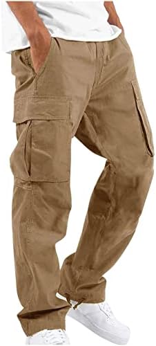 Muške kargo pantalone modne jednobojne pantalone sa više džepova na otvorenom Sport Casual Fitness Jogger pantalone