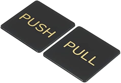 Patikil Push Povucite znak vrata, 8 pakovanja samoljepljivi kvadratni akrilni naljepnica naljepnica