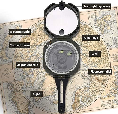 Vanjski kompas Pwshymi, kompas za kampiranje tačno skala lagana podesiva za planinarenje