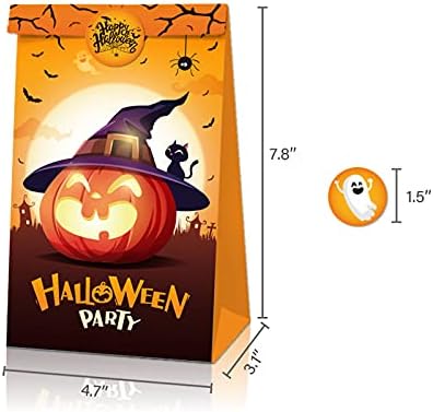 Cosfan 12pcs Halloween Goodie torbe, torbe za papir za halloween Paper Party Candy torbe papir poklon torba za liječenje Goodie torbe za potrepštine za zabave