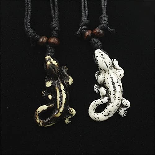 Ogrlica od guštera životinja Gecko pretjerana smola Kameleon Lizard džemper lanac ogrlica za žene i muškarce 2 kom Set nakita podesiv