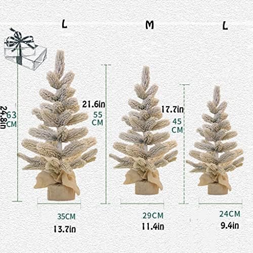 Indyah božićna stolna božićno drvce, kreativno platno sniježno mini stablo za vještačko stablo, koje se koristi