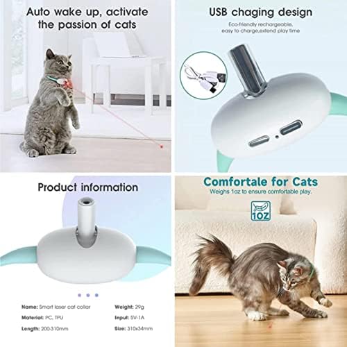 Električna pametna zabavna kragna za mačića, Laser za kragnu za mačke, zabavna kragna za mačke nosiva igračka