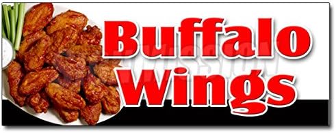 48 & # 34; Buffalo Wings naljepnica Naljepnica vruća krila začinjena sosa od kostiju krila duboko pržena