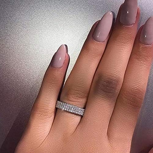 Izvrsni prstenski kvadratni morgarite zaručnički prsten dijamantski vjenčani prsten pozlaćen 925 sterling srebrni cirkonijski bend za žene