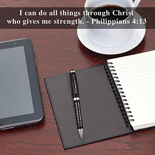2 Set 3: 5 Christian gravirano poklon olovka za biblijski stih olovka Pastor pokloni za muškarce Christian pokloni olovka sa kutijom i 2 punjenja, personalizirani kršćanski pokloni za Crkvu