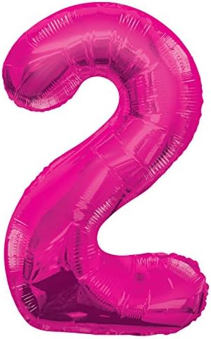 Broj u obliku folije broj 2 - 34 , ružičasta, 1 kom