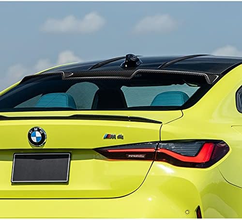 Q1-TECH, krovni spojler stražnjim prozorima Kompatibilan je sa 2021-2023 BMW 4-serije 430i 440i kupe / m4 kupe, pravi ugljen vlakno stražnji prozor krov VISOR Krov, 2022