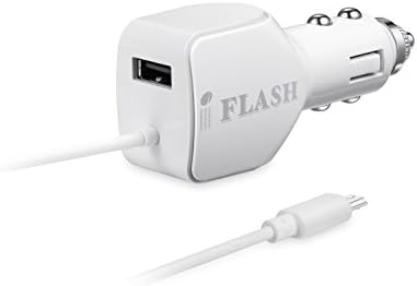iFlash 24W / 2.4 A + 2.4 A USB auto Punjač sa dva porta sa ugrađenim mikro USB kablom kompatibilnim za Samsung Galaxy S6 Plus / S6 Edge / S6 S5 S4 S3 S2, Note 5 4 3 2