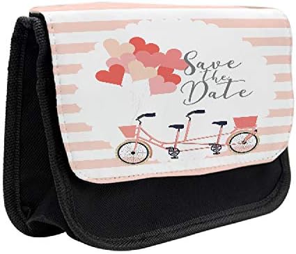 Lunadljiva kutija za bicikle, romantični tandem biciklistički srca, olovka od tkanine s dvostrukim