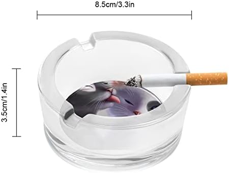 Mačja cigaretna staklena pepeljara okrugla držač za pušenje pepeo za pepeo za kućni hotelski stol gornji ukras