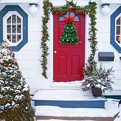 TJLSS božićni vijenac - ručno izrađeni veliki Xmas stablo vijenac - ukras za seosku kuća ukrasi za dom zid prozora vrata