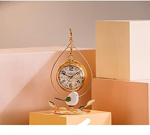 Uxzdx nordic tihi stol satom zlato metal retro modernog dnevnog boravka stola za stol alarm sat poklon ideje