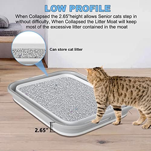 Kaqumao komplet kutija za starije mačke niskog profila, kutija za mačke sa malim ulazom za artritične