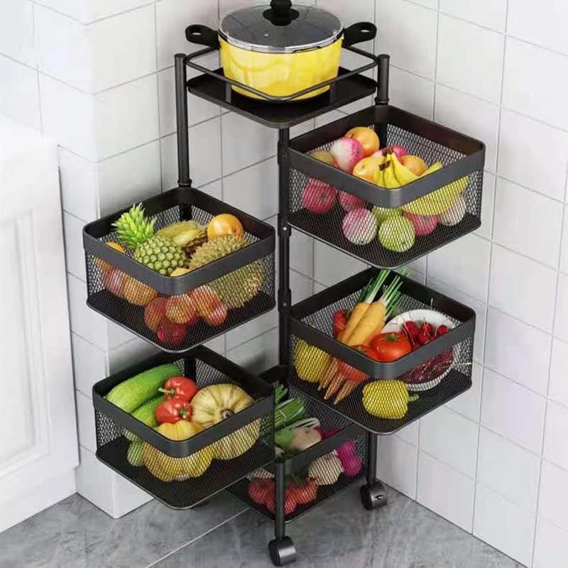 ZCMEB višeslojni Kuhinjski stalak za odlaganje korpe za povrće i voće multifunkcionalni Kuhinjski stalak za odlaganje