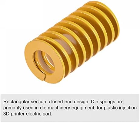 UXCell 3D printer Die Spring, 27mm od 50 mm Dug spiralni žigosanje lagano opterećenje Kompresioni plijesni Springs Springs za 3D štampač električni dio, žuti