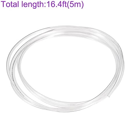 Dmiotech 3mm ID 5mm od Clear PVC cijevi Fleksibilna prozirna crijeva Vinilna cijevi za vodu, zrak, ulje cijev, dužina 16,4ft