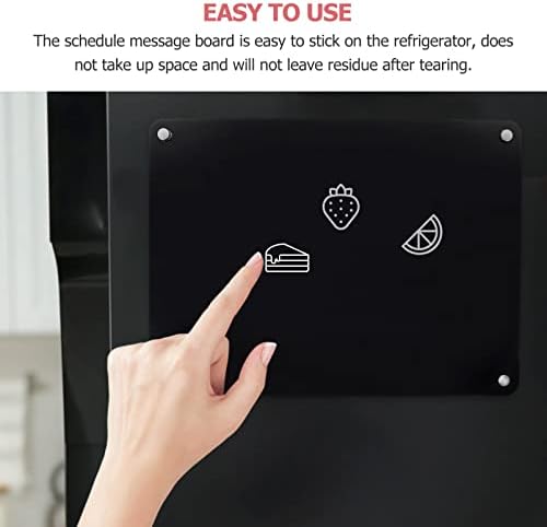 NUOBESTY Crna akrilna magnetna ploča za frižider suho brisanje bele table Memo tabla za višekratnu upotrebu