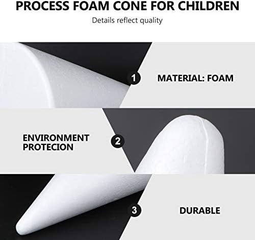 Generički ručno izrađeni obrtni pjena konus bijeli plaft polistiren konus polistiren zanatski kalupi konus DIY modeliranje pjene CONE CONE Styrofoam Art Foam cones