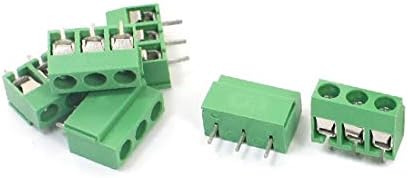 X-DREE 250V 8A 4.5 mm Pitch Pluggable Tip 3-pozicija 3P PCB montažni plastični vijak Terminal blok konektor zeleni 6kom (Connettore a morsetto a vite in plastica po montaggio a 3 posizioni a 3 posizion