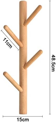 HGYFXC HANDCRAFT Prirodni drveni drveni grana ručno rađeni kaput vješalica bukva Ključ za ključeve na zidu zidna stalak za odjeću