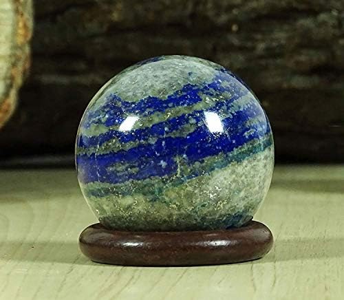 Reikiera Lapis Lazuli Kamena kugla Prirodna draga sfera Reiki Crystal Izlečenje sa postoljem za prsten - Odaberite veličinu