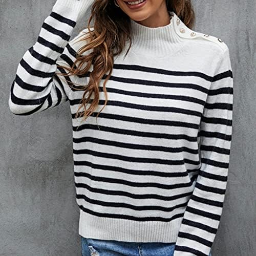 Ženski džemper s dugim rukavima džemper s prugastim bojama labava fit dukserica plus veličine Trendi Ležerni pulover vrhovi