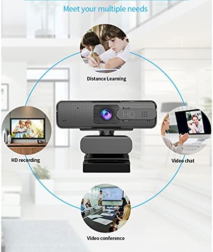 HD 1080p Web kamera sa Dual-Mic eksternom, USB PC Web kamera za automatsko fokusiranje Plug and Play Cam za Skype, Video pozive, konferencije, snimanje, Live Streaming