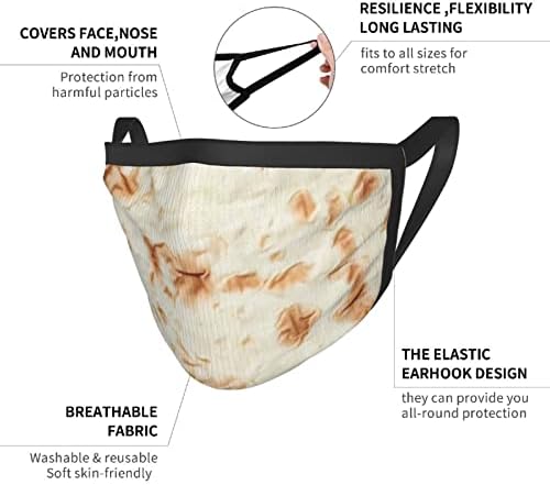 Flour Tortilla Face Maska za odrasle crne prozračne mrežne tkanine za pranje i za višekratnu upotrebu Balaclava