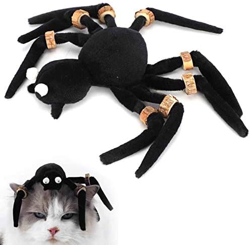 Halloween Cat Interaktivne igračke mačka mače crna krznena pauk lagani kućni ljubimac mačji pauk