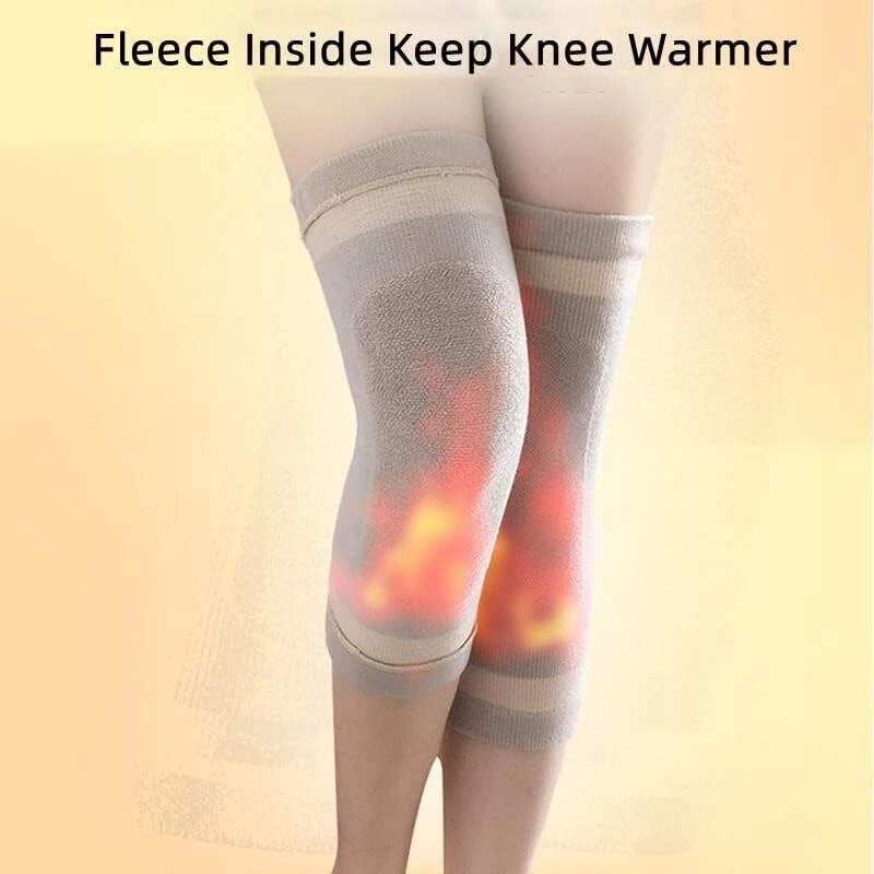 Xbwei Zimske grijalice koljena zgušnjava Fleece podrška Brace Topli toplotni kompresioni rukav boli artritis