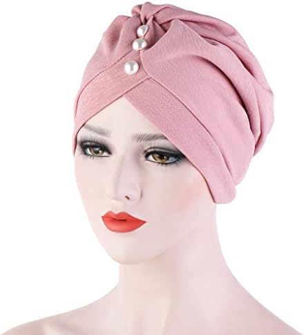 Ikasus Women Hidžab Pearl pletenica Turban Hat Heat glava šal raka Chemorke Chemo Beanies Bandana Headwrap kapa za spavanje raka