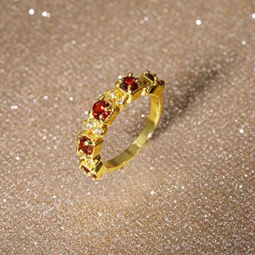2023 Novi angažirani kamen zircon svijetli modni nakit za žene za žene crveni prsten nakit