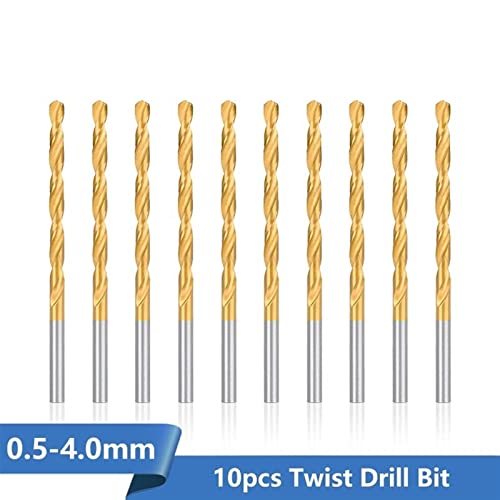 Twist bušilica 0,5-4,0mm Bušilica za obradu metala od metala od nehrđajućeg čelika 10pcs