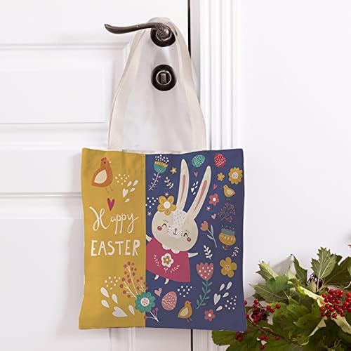Dneylxmn Dnevnici Budite kao djeca Uskršnja ramena Bunny Torba za poklon korištene torbe Može poslati poklon kućne tekstilne spremište za skladištenje za organizaciju spavaće sobe