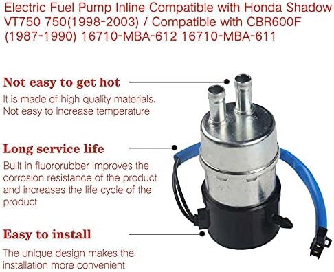 Električna pumpa za gorivo Inline kompatibilna sa Honda Shadow VT750 750 / kompatibilna sa CBR600F