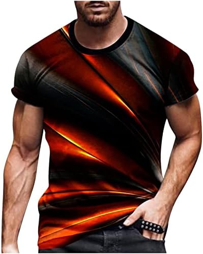 Majice za muškarce Casual okrugli vrat 3d Digitalna štampa pulover fitnes sportske kratke
