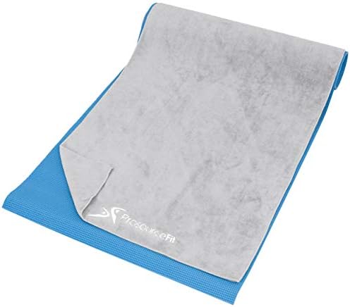 Prosources Fit Arida Yoga Mat ručnik Super-Apsorpran MicroFuber 68-inčni x 24-inčni za vruće, bikram