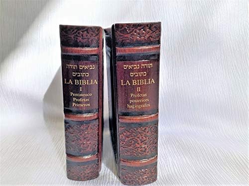 Prekrasne ljepote i njege Española Bible Libro Hebrew-Španjolski, Tanakh Old Testament 5 knjiga Mojsija. Koža