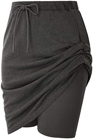 Jack Smith ženska rastegnuta suknja od koljena Atletski skirtni struk sa džepovima
