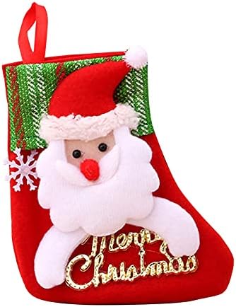 Flekmanart Božićno stablo visi čarape personalizirane božićne čarape ukrasi za obiteljski božićni praznični kamin Viseći ukrasi za odmor Décor